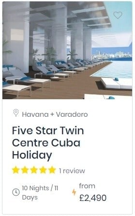 five star twin centre cuba holiday 2019 2020