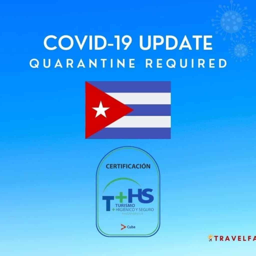 Cuba Travel - Quarantine Required March April 2021 - Travelfab Holidays Update