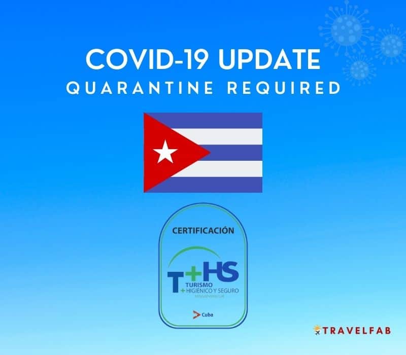 Cuba Travel - Quarantine Required March April 2021 - Travelfab Holidays Update